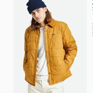 Brixton Men's Cass Jacket/  Shirt Jacket in Golden Brown, size SMALL